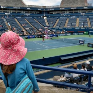 Sobeys Stadium tennis court during a match at the National Bank Open in Toronto
